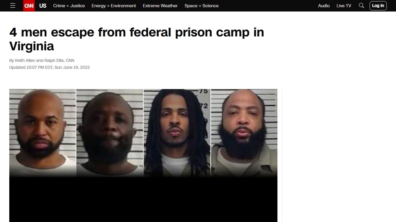 4 men escape from federal prison camp in Virginia - CNN